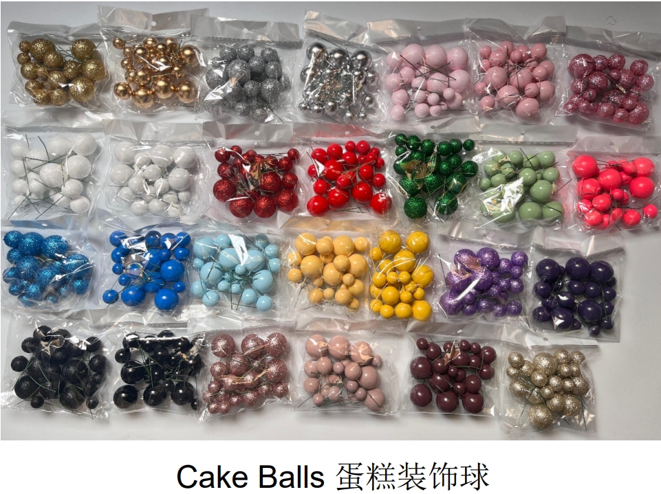 Wholesale Bulk Cake Ball Toppers, Assorted Pastel & Metallic Decor Balls with Sticks